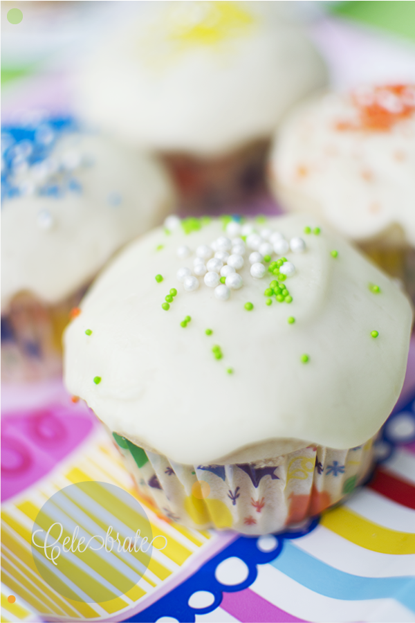 Happy Birthday Vegan Vanilla Cupcakes