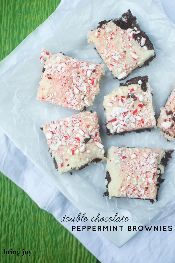 peppermint double chocolate brownies