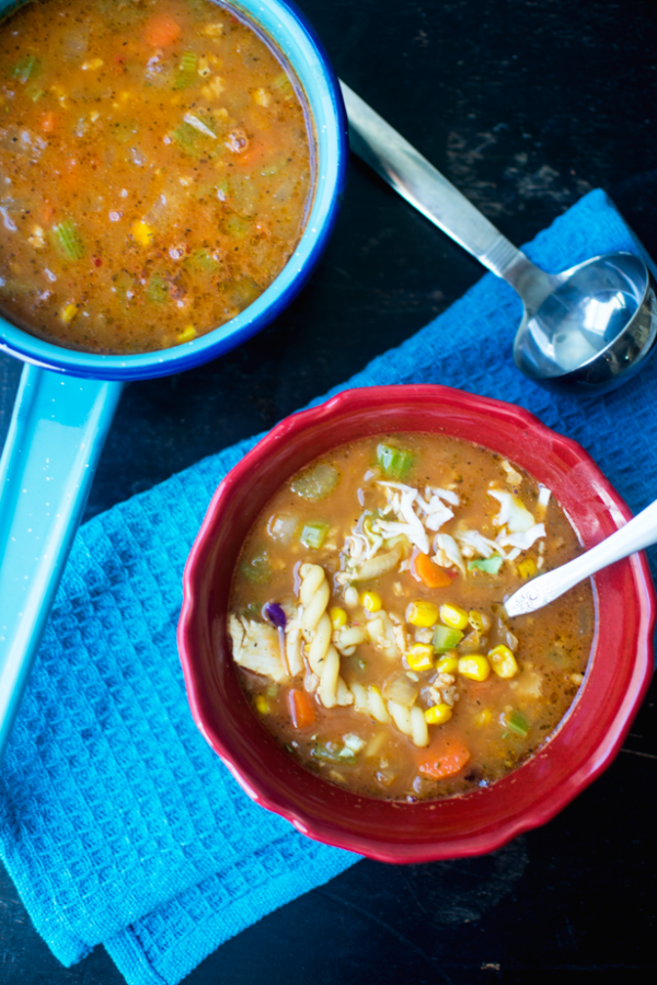 15 minute veggie noodle soup - bring joy