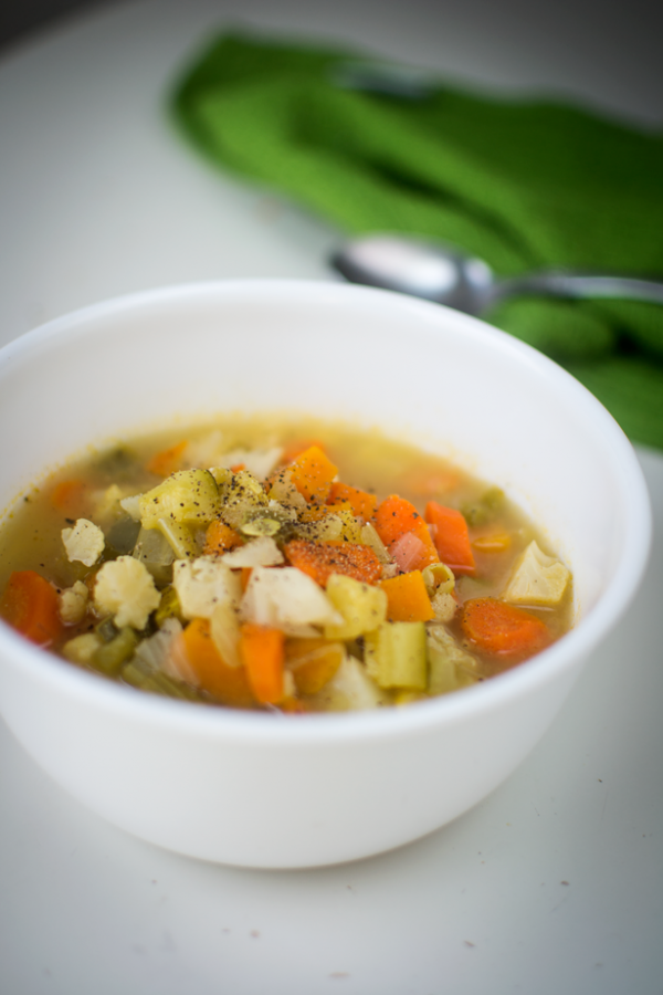 Garlic Herb Vegetable Sweet Potato Soup